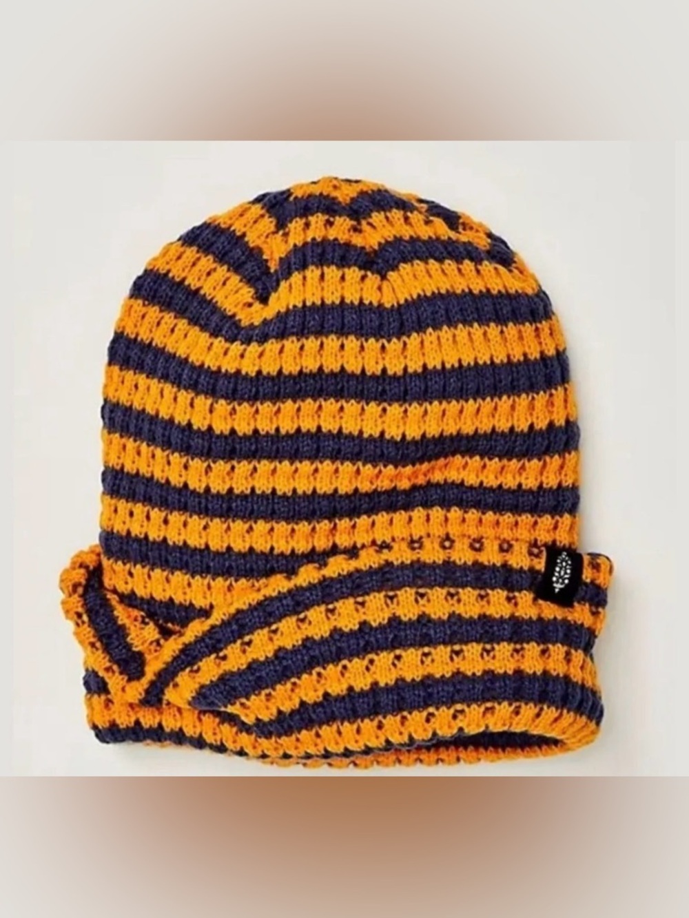 NWT FP Movement Stripe It Up Beanie in Varsity Orange